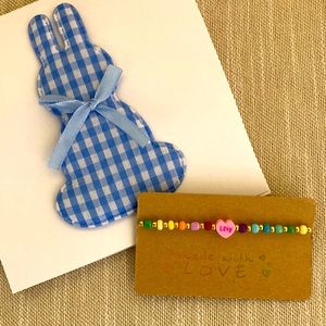 New Super Cute Boho Rainbow Candy Heart Love Surfer Bracelet